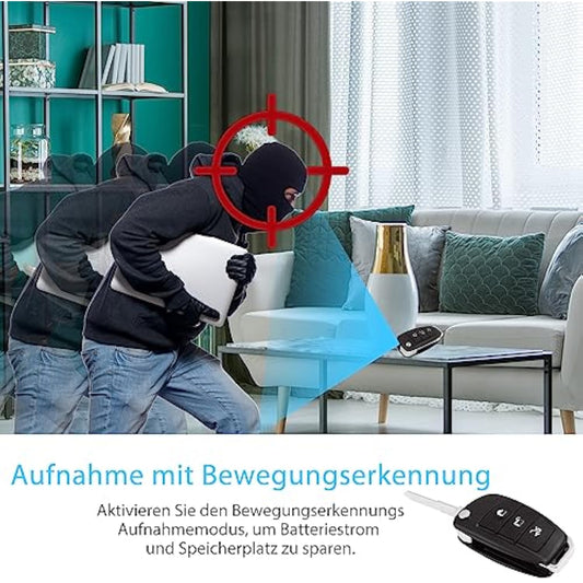 Hidden Camera,Mini Spy Camera HD 1080P Security Camera Car Keychain Portable Video Recording Nanny Cam with Night Vision Motion Detection Gravity Sensor for Home Office Outdoor