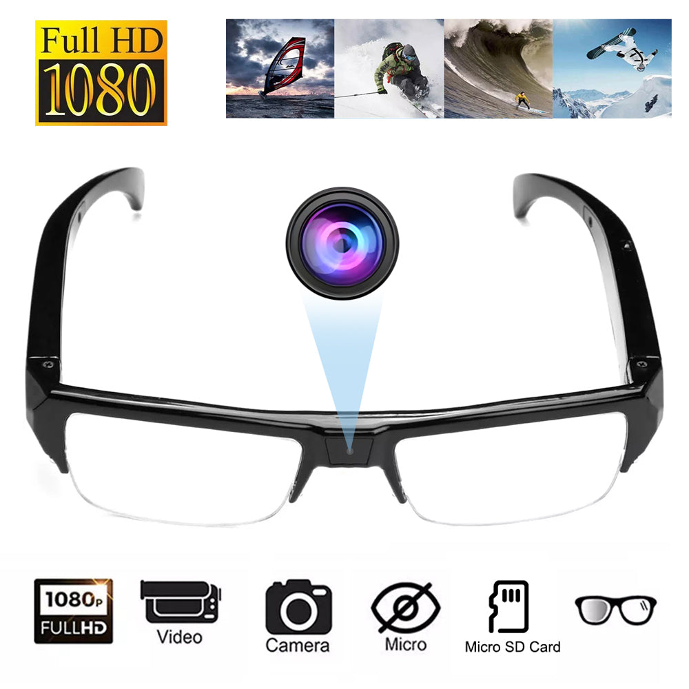 Spy Camera Glasses HD 1080p Fashion Action Video Recorder Glasses for Driving, Hiking, Fishing, Riding