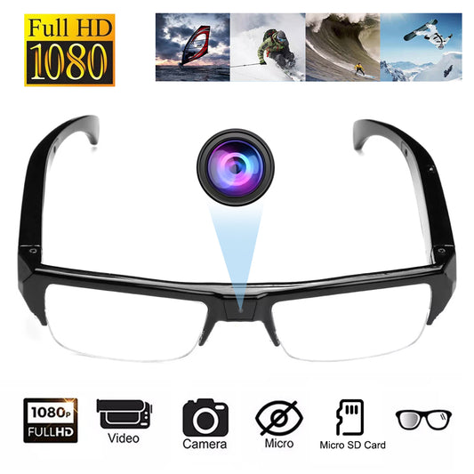 Spy Camera Glasses HD 1080p Fashion Action Video Recorder Glasses for Driving, Hiking, Fishing, Riding