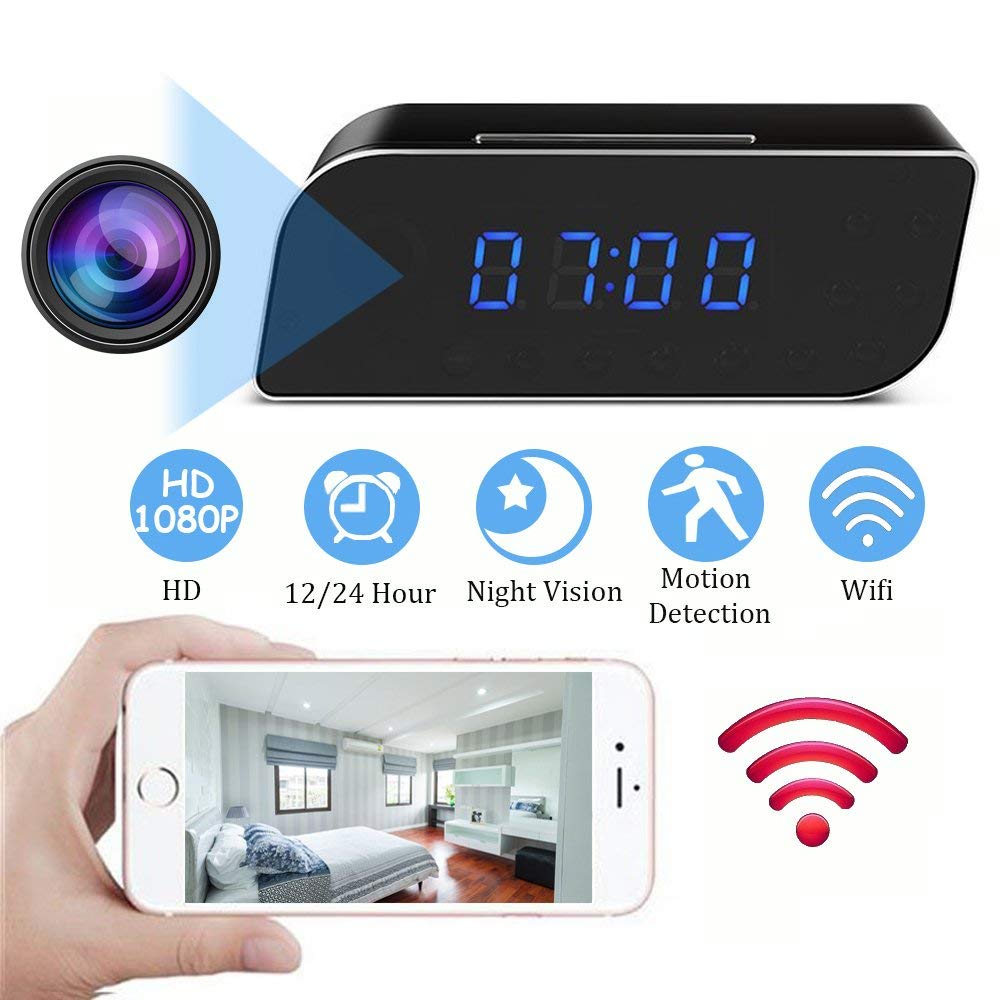 HD 1080P Clock WiFi Mini Camera IP P2P Surveillance camera Infrared Night Vision Home Motion Remote CCTV Wireless Camcorder