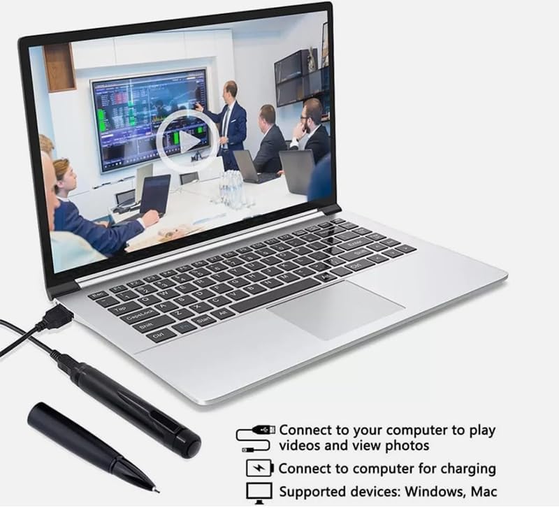 Mini Hidden Spy Camera Pen, HD 1080P, Covert Body Audio and Video Recorder (with 32GB Micro SD Card)