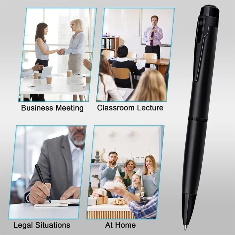 Mini Hidden Spy Camera Pen, HD 1080P, Covert Body Audio and Video Recorder (with 32GB Micro SD Card)
