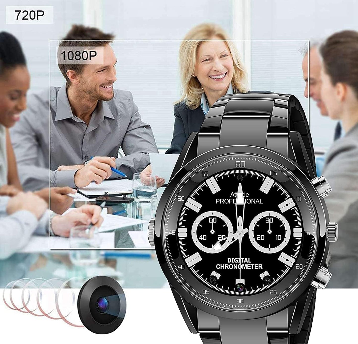 Compact Camera Spy Camera Clock Type Infrared Motion Detection Camera 32 GB