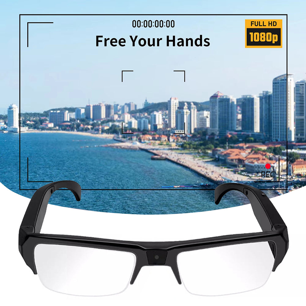 Spy Camera Glasses HD 1080p Fashion Action Video Recorder Glasses for Driving, Hiking, Fishing, Riding