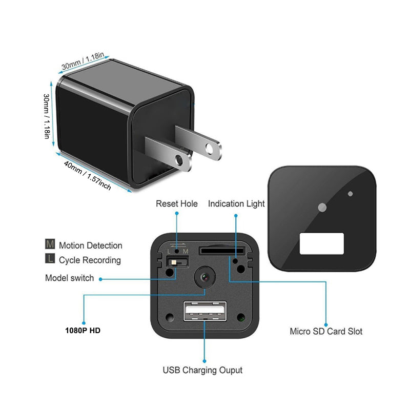 mini Spy camera Wall Charger
