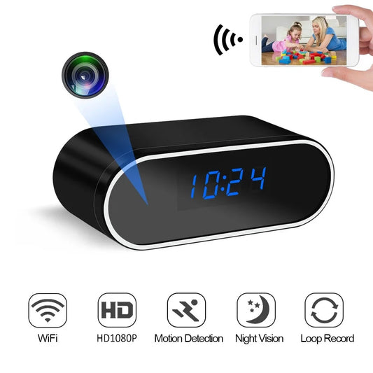 HD 1080P Clock WiFi Mini Camera IP P2P Surveillance camera Infrared Night Vision Home Motion Remote CCTV Wireless Camcorder