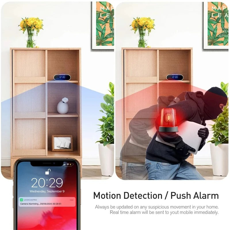 HD 1080P Clock WiFi Mini Camera IP P2P Surveillance camera Infrared Night Vision Home Motion Remote CCTV Wireless Camcorder